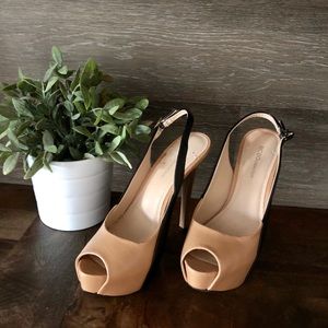 BCBG Generation black and beige heels
